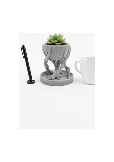 Modern Tasarım 3d Yazıcı Üretimi Minimalist Dekoratif Saksı 10 Cm Pla