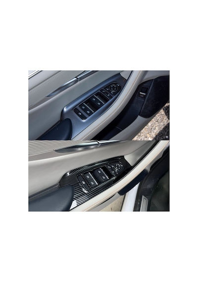 Red Lion Parts Byd Seal U Dm-i/ev Kapı İçi Kol Dayama Ve Cam Kumanda Düğmesi Seti Abs Karbon Fiber Görünüm Kaplama