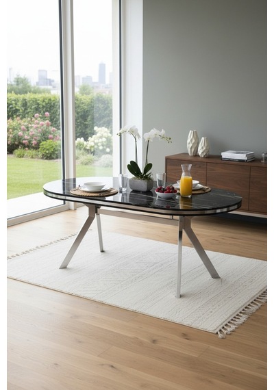 Zae Mdf Yemek Masası 90x170 Cm Siyah Mermer/nikel Siyah Mermer/nikel Zae Mdf Yemek Masası 90x170 Cm Siyah Mermer/nikel Siyah Mermer/nikel