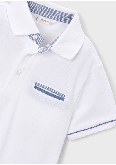Erkek Çocuk Polo Yaka Tişört Beyaz 3103 Beyaz