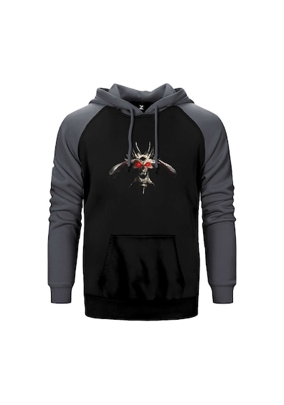 Diablo Hellfire Diabloıı Gri Renk Reglan Kol Kapşonlu Sweatshirt Gri