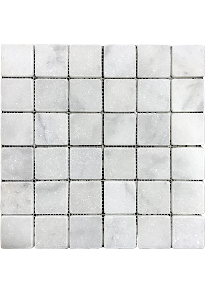 Carrara 5x5 Cm Eskitme Mermer Mozaik Duvar Zemin Mutfak Banyo Kaplama 0,47m2 30,5cm X 30,5 Cm