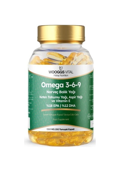 Wooggs Vital Omega 3-6-9 200 Kapsül