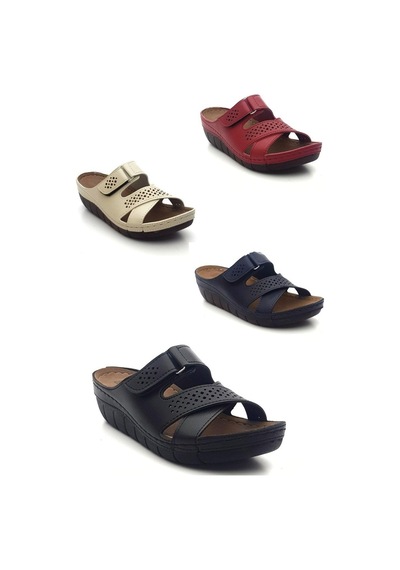 Mulex 2354 Kadın Çapraz Cırtlı Comfort Terlik