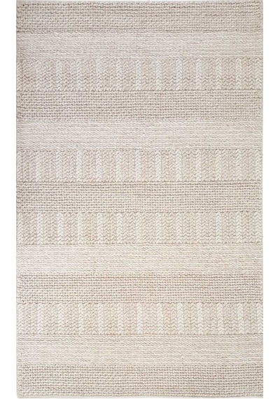 Eko Halı Jade J352 Beıge Naturel Kazak Örgü Desenli El Dokuma Örgü Halı - 170X240