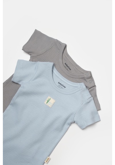 BabyCosy Organik 2 Li Kısa Kollu Body Csyb9017 001