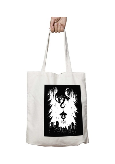 Art Hediye Spiderman Venom Spider City İki Tarafı Kalıcı Baskılı Yıkanabilir Çanta Çok Renkli
