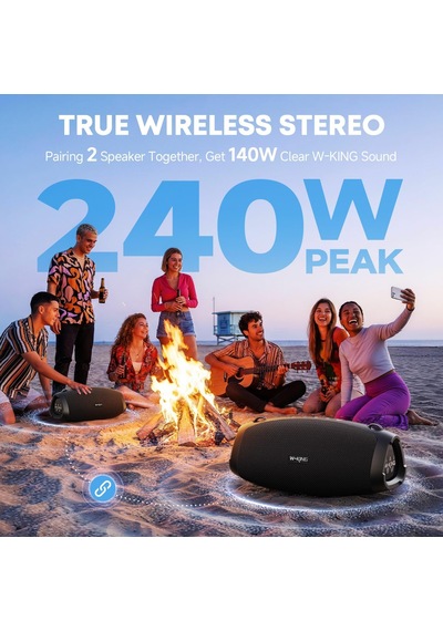 Bluetooth Hoparlör, 120w Tepe Ipx6 Açık Loud Taşınabilir Hoparlörler