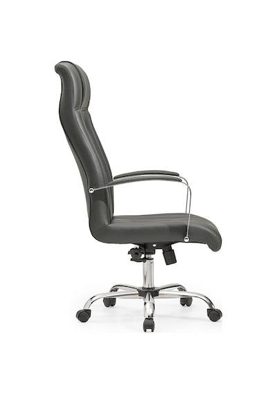 Hera2 Bilgisayar Koltuğu Ofis Müdür Büro Çalışma Sandalyesi Siyah Renk Krom Ayaklı Siyah