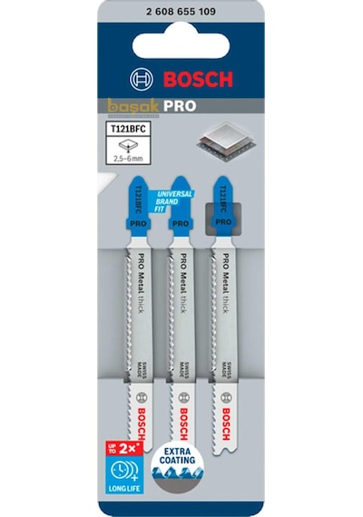 Bosch Pro T121 Bfc 3'lü 2-6 Mm Metal Kesimi Dekupaj Ucu 2608655109