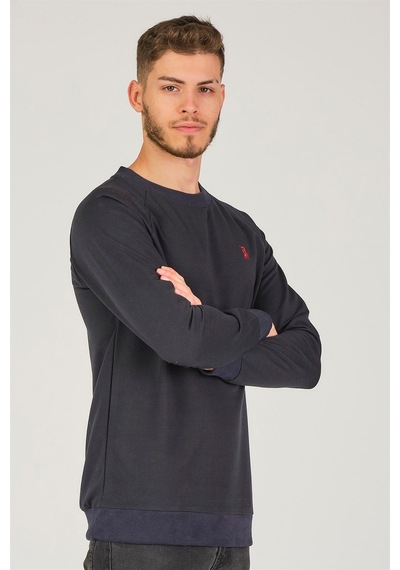 V4003 Dewberry Reglan Kol Erkek Sweatshırt-lacivert Lacivert
