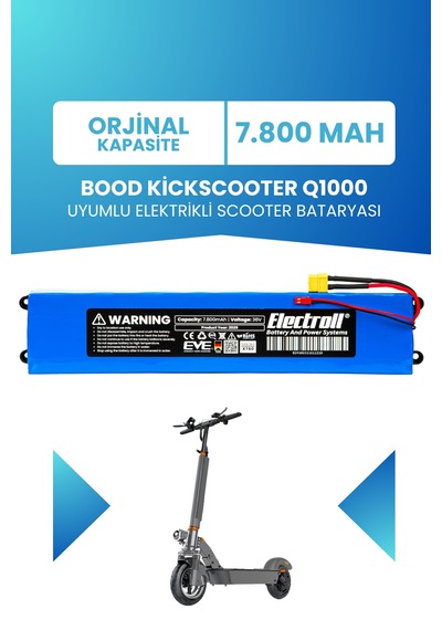 Bood Kickscooter Q1000 Uyumlu Batarya 36v 7.800mah