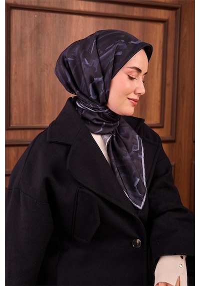 Silk Home Tivil Saf İpek 11491 - 24 Lacivert Pastel Desen lacivert