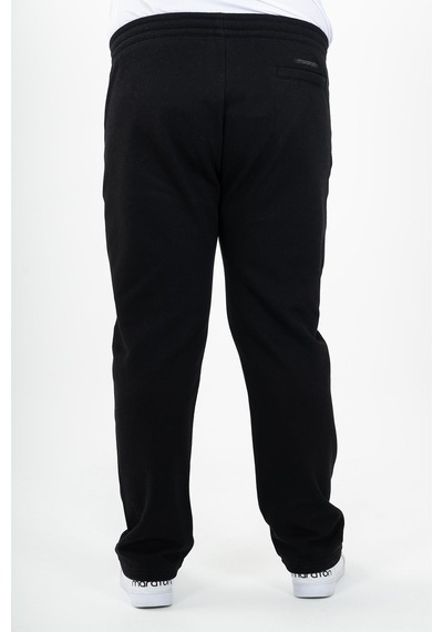 Maraton Sportswear Büyük Beden Erkek Düz Paça Basic Siyah Eşofman Altı 22371-Siyah