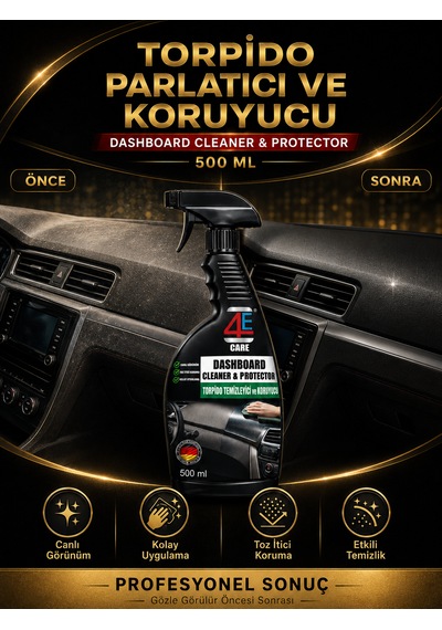 4e Care Torpido Parlatıcı , Plastik, Tampon Temizleme Koruma Sütü 500 Ml