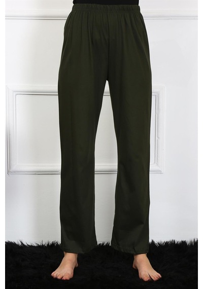 Akbeniz Kadın Pamuklu Tek Alt Pijama 27497 - M Haki