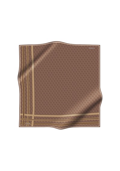 Vissona Twill İpek Eşarp Vizon - Bej