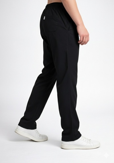 Tek Alt Siyah Unisex Doktor Ve Hemşire Forması Scrubs Likralı Pantolon