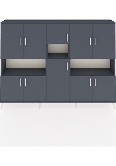 Arges Dolap 14 Raflı 10 Kapaklı 220x30x163 Antrasit-antrasit Antrasit - Antrasit Arges Dolap 14 Raflı 10 Kapaklı 220x30x163 Antrasit-antrasit Antrasit - Antrasit