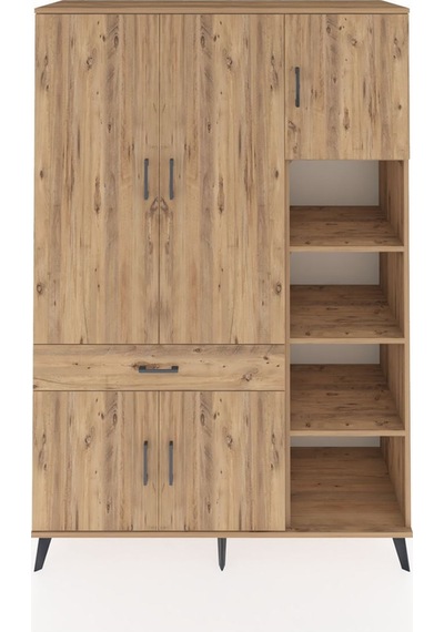Hyperion Dolap 10 Raflı Tek Çekmeceli 5 Kapaklı 132x44x195 Çam-çam/çam Atlas Çam/atlas Çam Hyperion Dolap 10 Raflı Tek Çekmeceli 5 Kapaklı 132x44x195 Çam-çam/çam Atlas Çam/atlas Çam