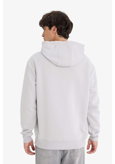 Defacto Regular Fit Kapüşonlu İçi Yumuşak Tüylü Kanguru Cepli Basic Düz Sweatshirt X8283az25augr184 Gri