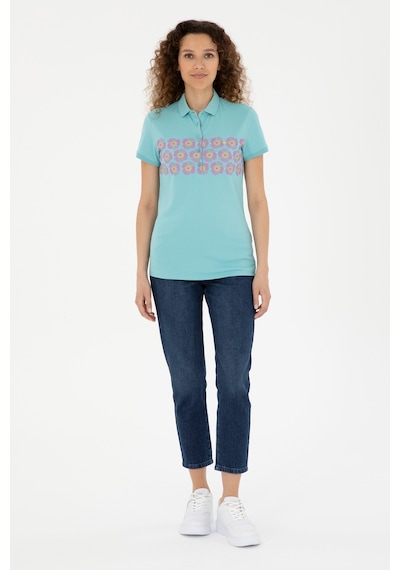 U.S. Polo Assn. Kadın Mint Polo Yaka Tişört 50282887-VR090