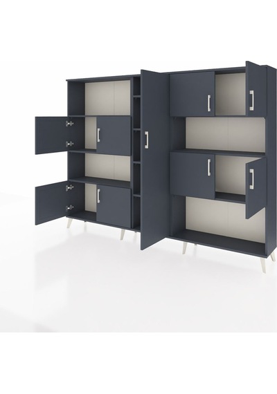 Arges Dolap 10 Raflı 9 Kapaklı 220x30x163 Antrasit-antrasit Antrasit-antrasit Arges Dolap 10 Raflı 9 Kapaklı 220x30x163 Antrasit-antrasit Antrasit-antrasit