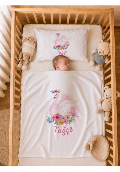 Pia Baby Kız Bebek Hastane Çıkışı 5 Parça Tulum Seti %100 Pamuk İsme Özel Organik Baskılı 2097tybyx Ekru