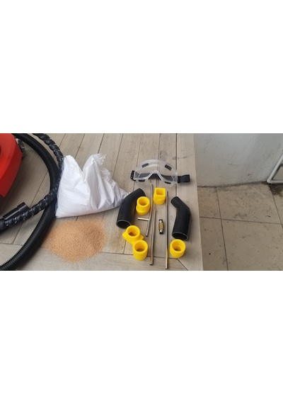 Ceviz Kabuğu Granür Kumlama Temizleme Makinesi Motor Karbon Temizleyici Ceviz Kabuk Silindir Kapak Subap Kurum Karbon Temizlik Makinası 2,5 Kilo Ceviz Kumu  Carbon