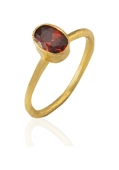 Kadir Jewellery 22 Ayar Altın Kaplama Zirkon Taşlı Kadın Minimal Yüzük Kırmızı 87711192