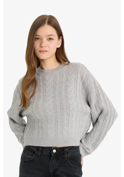 Defacto Coool Regular Fit Bisiklet Yaka Triko Kazak T4518az25wngr210 Gri Defacto Coool Regular Fit Bisiklet Yaka Triko Kazak T4518az25wngr210 Gri
