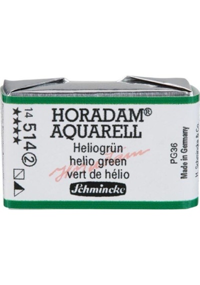 Schmincke : Horadam Aquarell Artist Sulu Boya : Tam Tablet : Seri 2 514 Helio Green