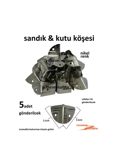 Sandık Köşesi Metal Nikel Krom Renk Hobi Kutu Köşesi Ahşap Kutu K Sandık Köşesi Metal Nikel Krom Renk Hobi Kutu Köşesi Ahşap Kutu K