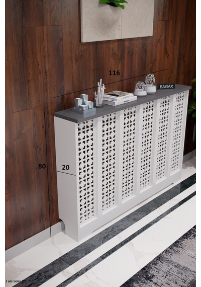 Petek Kaplama Kalorifer Peteği Kapatma Dekoratif Dresuar İç Ölçü 116 Cm Dış Ölçü 120 Petek 116 Beyaz Üstü Antrasit D8 Petek Kaplama Kalorifer Peteği Kapatma Dekoratif Dresuar İç Ölçü 116 Cm Dış Ölçü 120 Petek 116 Beyaz Üstü Antrasit D8