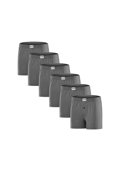 Yıldız 6'lı Paket Erkek Havlu Bel Düz Boxer Füme1
