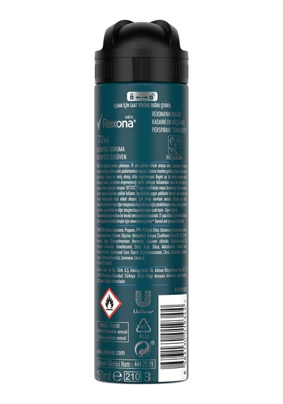 Men Erkek Sprey Deodorant Xtra Cool 72 Saat Kesintisiz Üstün Koruma 150 Ml 86331538