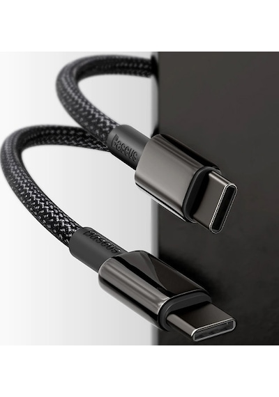 Baseus Tungsten Gold PD100W Şarj kablosu Usb C to Usb C Kablo 2 M