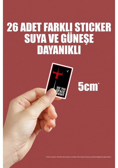 Cowboy Bebop Kovboy Bebop Anime Telefon Laptop Bullet Journal Sticker Paketi 26 Adet Çok Renkli