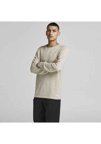 Jack & Jones Bisiklet Yaka Kazak-Hill 12157321 Oatmeal Ekru