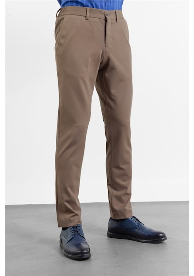İmza Kahverengi Yan Cep Örme Slim Fit Esnek Jogger Pantolon 1003260173
