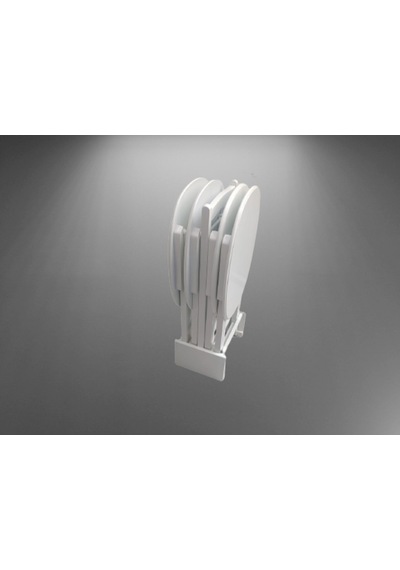 Zigon Sehpa Oval Çanta Kayın Model Torna Iskelet Parlak Beyaz Lak (482204688)