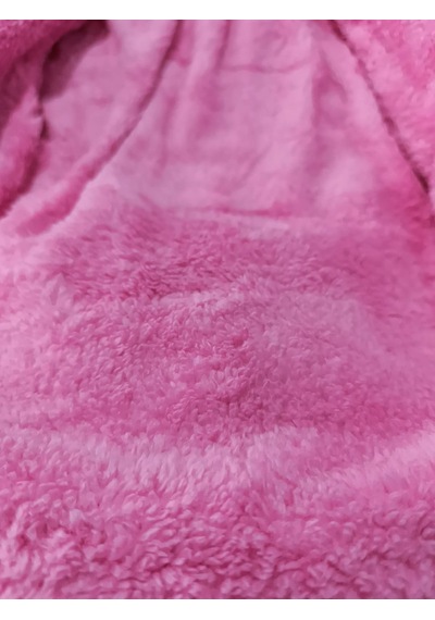 Reiz Kız Çocuk Peluş Astarlı Kalp Detaylı Kot Mont Mavi - Pembe