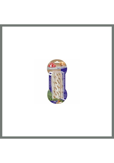 8in1 Delights Bones Biftekli Twested Sticks Burgu Çubuğu Köpek Ödülü 55 Gr Mmbz