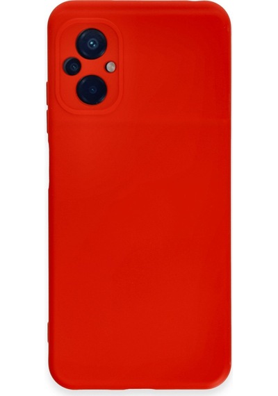 Xiaomi Poco M5 Uyumlu Kılıf Nano İçi Kadife Silikon - Kırmızı