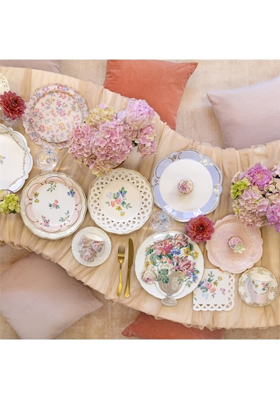 Meri Meri - Rokoko Pastel Tabaklar - L - 8 Adet