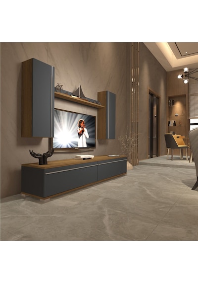 Decoraktiv Eko 7 Mdf Std Tv Ünitesi Tv Sehpası Pera - Antrasit
