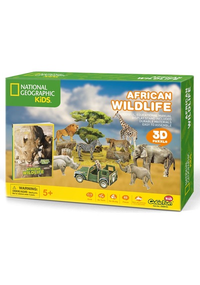 Cubic Fun 3d Puzzle National Geographic Kids - Afrika Yaban Hayatı