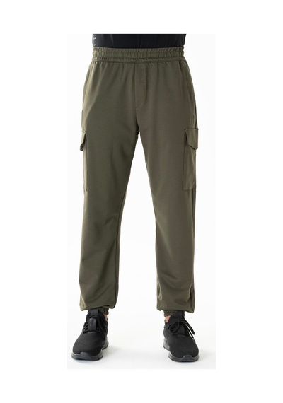 Maraton Sportswear Oversize Erkek Ribana Paça Basic Haki Eşofman Altı 22396-haki Haki