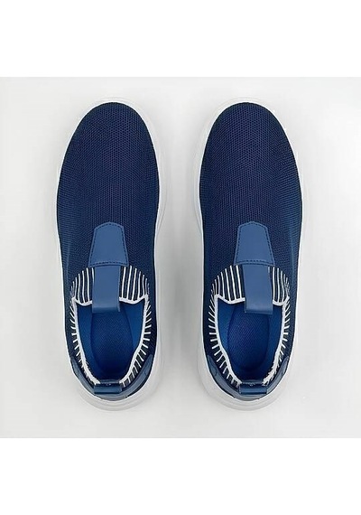 Daytex 1110 Erkek Slip-on - Full Triko Örgü Sneaker Mavi