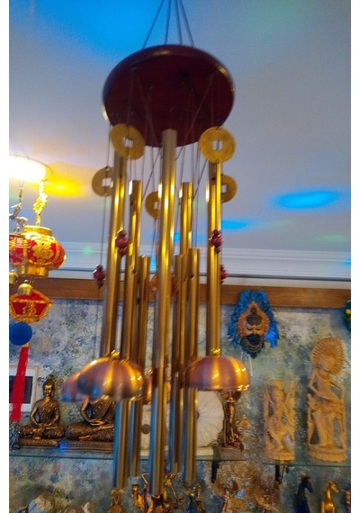 Deprem Zili Çanı Duvar Rüzgar Çanı Zili Feng Shui Bereket Çin Paralı